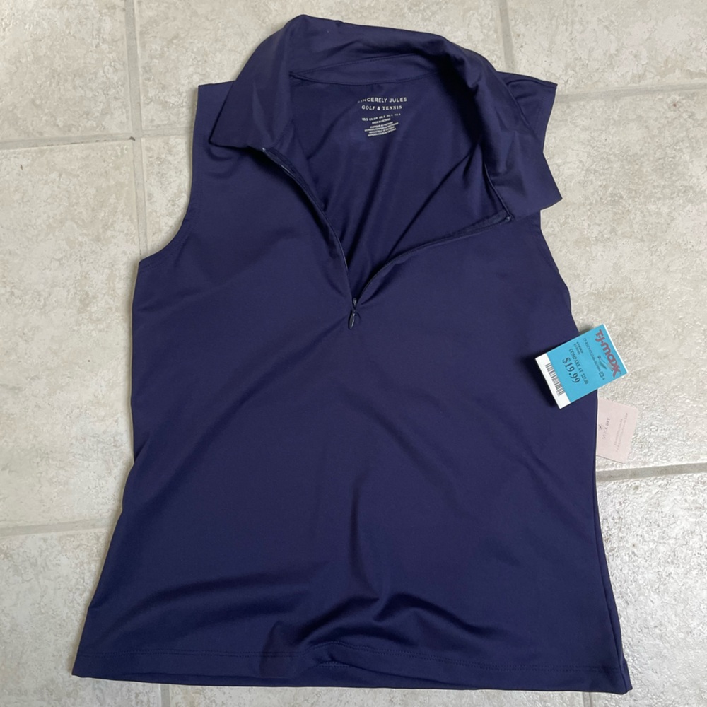 Navy Blue Strapless Top
